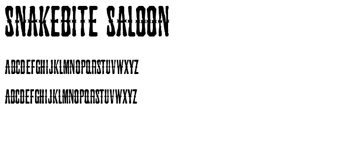 Snakebite Saloon font